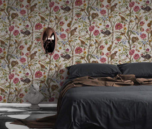 Floral Wallpaper According to the Colour pink