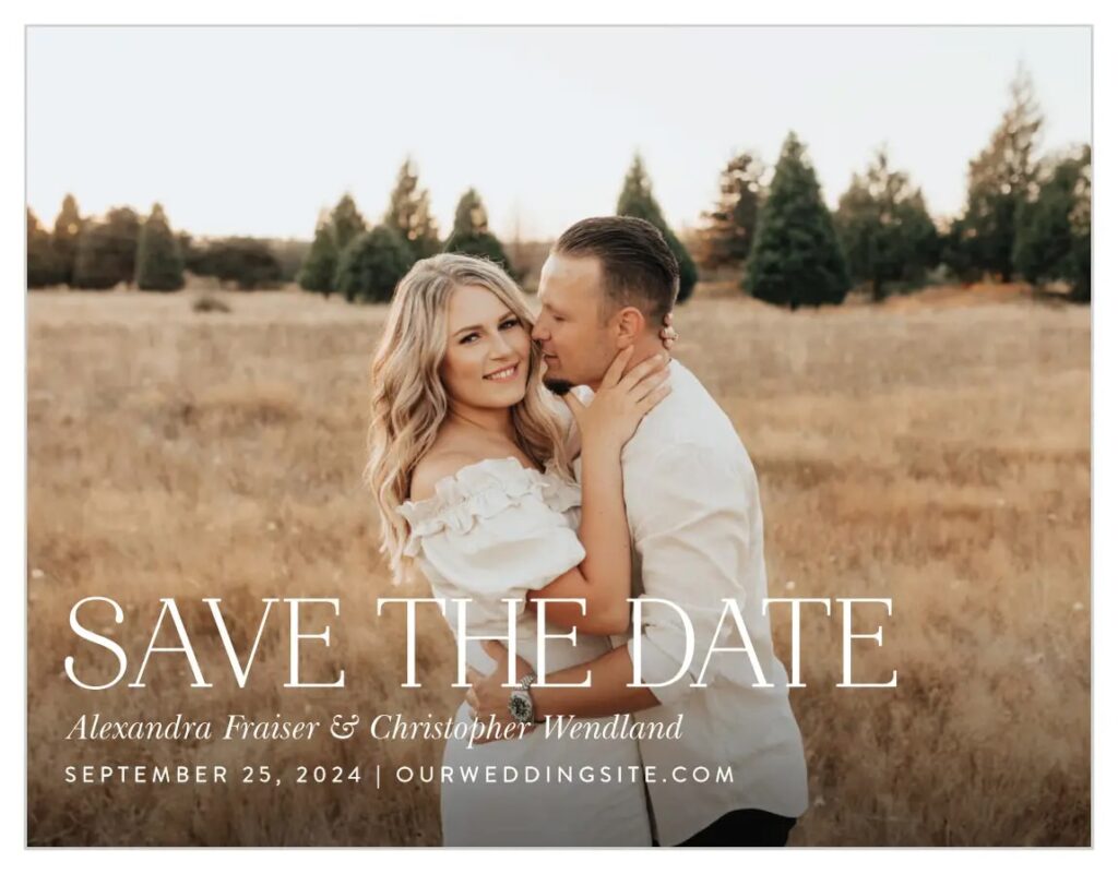 save the date card